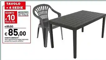 Iper La Grande Tavolo + 4 sedie offerta