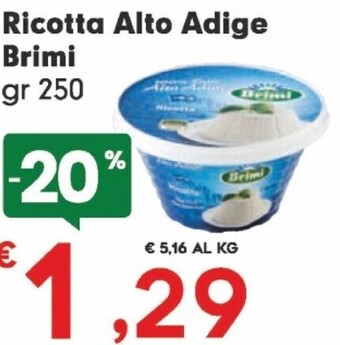 Despar Brimi ricotta alto adige offerta