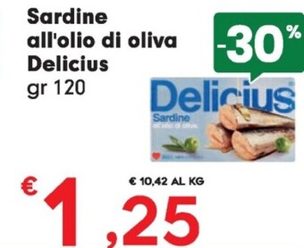 Despar Delicius sardine all'olio di oliva offerta