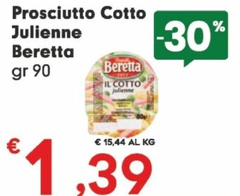 Despar Beretta prosciutto cotto julienne offerta