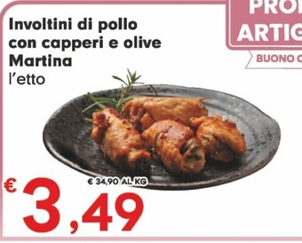 Despar Martina involtini di pollo con capperi e olive offerta