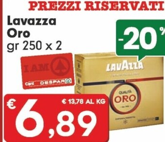 Despar Lavazza oro offerta