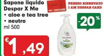 Despar Despar x me sapone liquido offerta