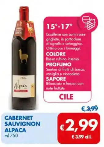 MD Discount Cabernet Sauvignon Alpaca ml 750 offerta