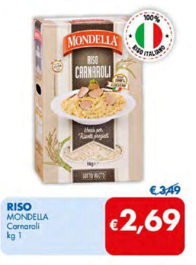 Riso Mondella Carnaroli kg 1 offerta di MD Discount