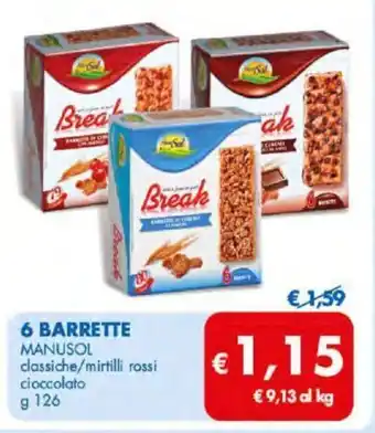 MD Discount Manusol 6 Barrette g 126 offerta