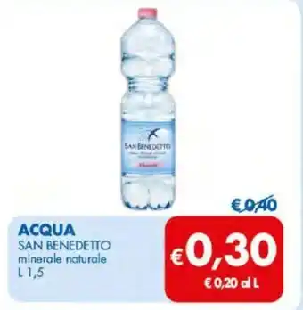 MD Discount San Benedetto Acqua minerale naturale L 1,5 offerta