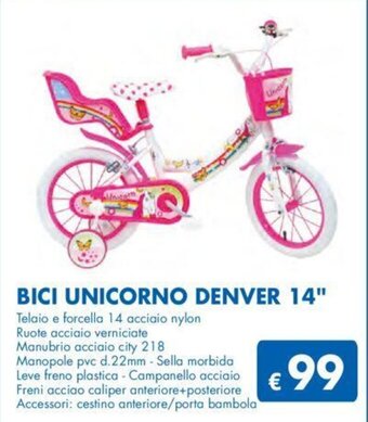 MD Discount Bici Unicorno Denver 14" offerta