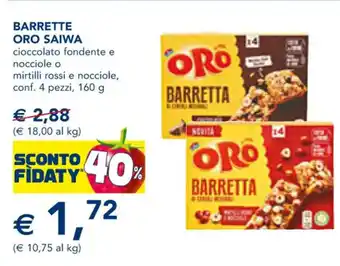 Esselunga Oro Saiwa Barrette 160 g offerta