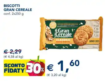 Esselunga Gran Cereale Biscotti 2x250 g offerta