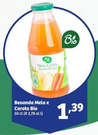 In'S Mercato Bevanda Mela e Carota Bio 50 cl offerta