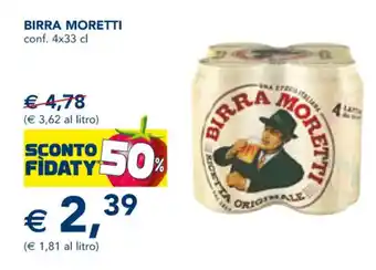Esselunga Moretti Birra conf. 4x33 cl offerta