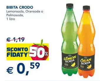 Esselunga Bibita Crodo Lemonsoda, Oransoda o Pelmosoda 1 litro offerta