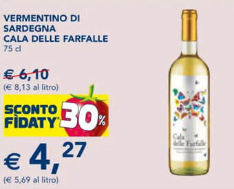 Esselunga Vermentino di Sardegna Cala Delle Farfalle 75 cl offerta