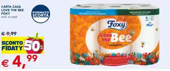 Esselunga Foxy Carta Casa Love The Bee conf. 6 rotoli offerta