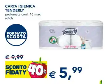 Esselunga Tenderly Carta Igienica 16 maxi rotoli offerta