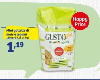 In'S Mercato Mini gallette di mais e legumi 130 g offerta