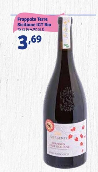 In'S Mercato Frappato Terre Siciliane IGT Bio 75 cl offerta