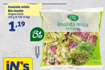 In'S Mercato Insalata mista Bio lavata 150 g offerta