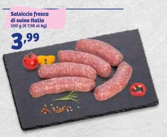 In'S Mercato Salsiccia fresca di suino Italia 500 g offerta