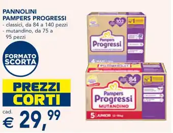 Esselunga Pampers Progressi Pannolini 95 pezzi offerta