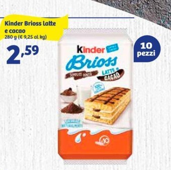 In'S Mercato Kinder Brioss latte e cacao 280 g offerta