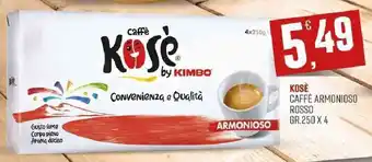 Kosè Caffè Armonioso Rosso gr. 250 x 4