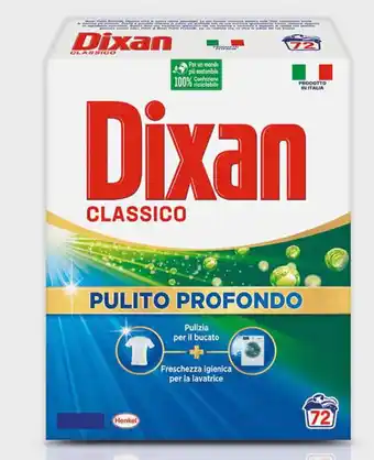 Spazio Conad Dixan Detersivo Lavatrice Polvere classico 72 lavaggi offerta