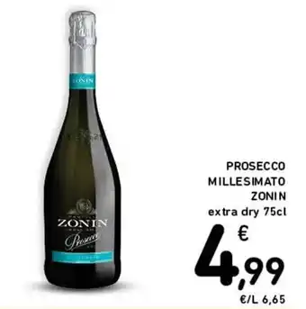 Spazio Conad Zonin Prosecco Millesimato extra dry 75cl offerta