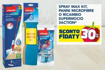 Esselunga Vileda Spray Max Kit, Panni Microfibre o Ricambio Supermocio 3Action offerta