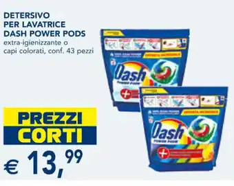 Esselunga Dash Power Pods Detersivo per Lavatrice 43 pezzi offerta