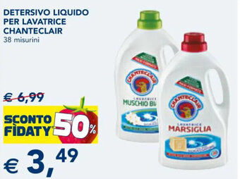 Esselunga Chanteclair Detersivo Liquido per Lavatrice 38 misurini offerta