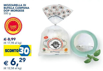 Esselunga Mozzarella di Bufala Campana DOP Morgese 500 g offerta