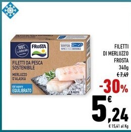 Conad Superstore Frosta filetti di merluzzo offerta