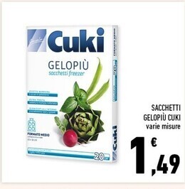 Conad Superstore Cuki sacchetti gelopiu offerta