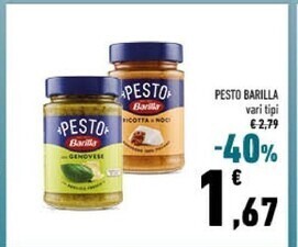 Conad Barilla pesto offerta