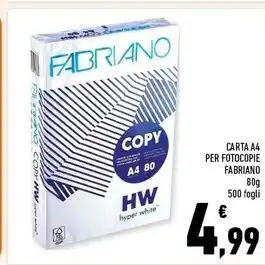 Conad Superstore Fabriano carta a4 per fotocopie offerta