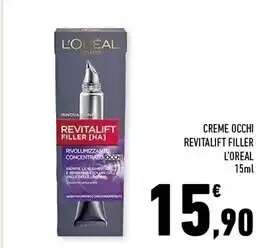 Conad Superstore L'oreal creme occhi revitalift filler offerta