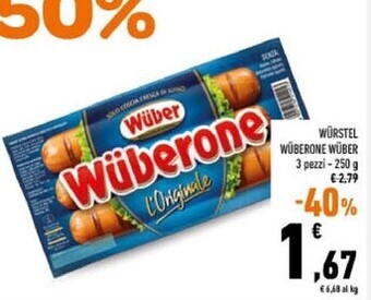 Conad Wuber wurstel one offerta