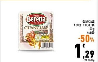 Conad Beretta guanciale a cubetti offerta