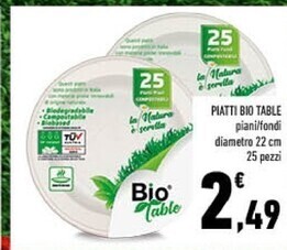 Conad Bio table piatti offerta