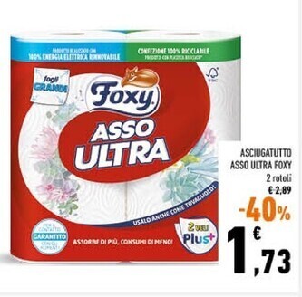 Conad Foxy asciugatutto asso ultra offerta