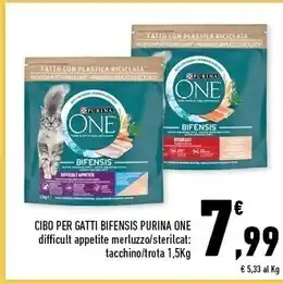 Conad Superstore Purina one cibo per gatti bifensis offerta