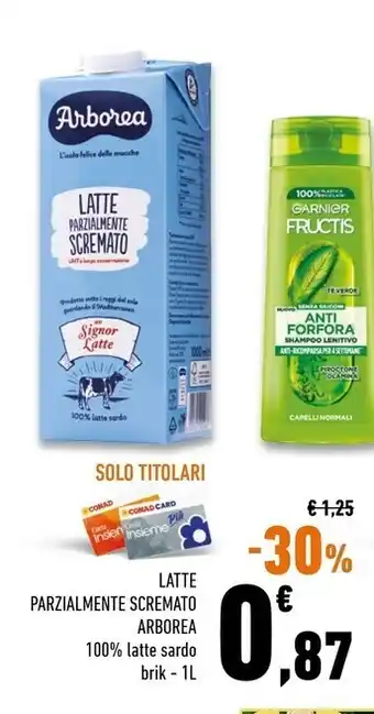 Conad Superstore Arborea latte parzialmente scremato offerta