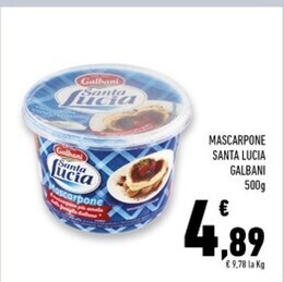 Conad Superstore Galbani mascarpone santa lucia offerta