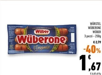 Conad Superstore Wuber wurstel one offerta