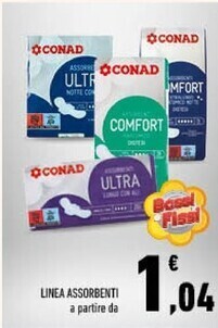 Conad Conad linea assorbenti offerta