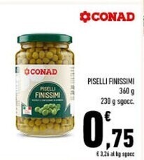 Conad Conad piselli finissimi offerta