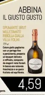 Conad Villa folini spumante brut millesimato ribolla gialla offerta
