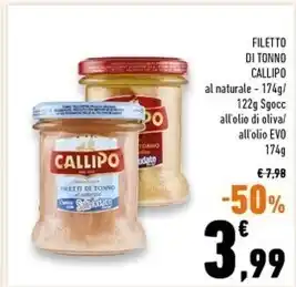 Conad Superstore Callipo filetto di tonno offerta